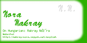 nora makray business card